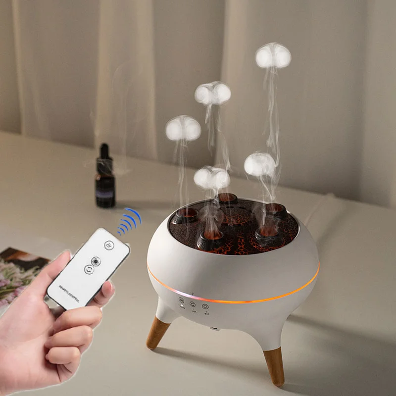 Essential Oil Diffuser Humidifier Combo - Humidificador de aire dinámico de medusas,