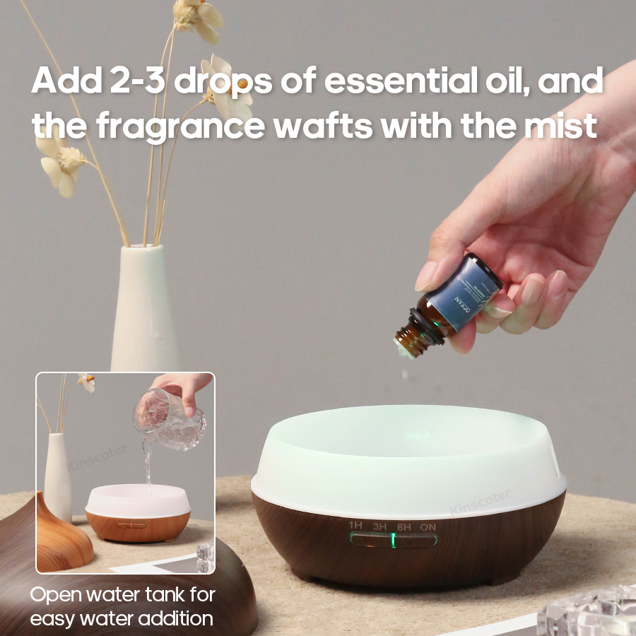 KINSCOTER Difusor de aromatera - Essential Oil Diffuser 500Ml reseña y precio