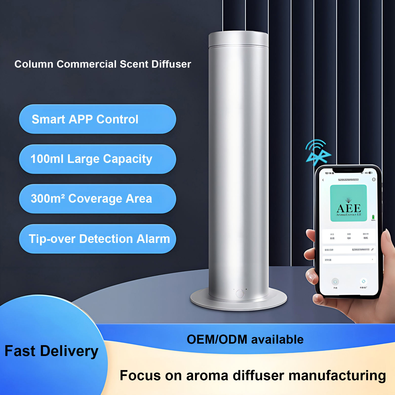 Difusor de Aroma Comercial de  - Smart Aroma Diffuser Wifi App reseña y precio