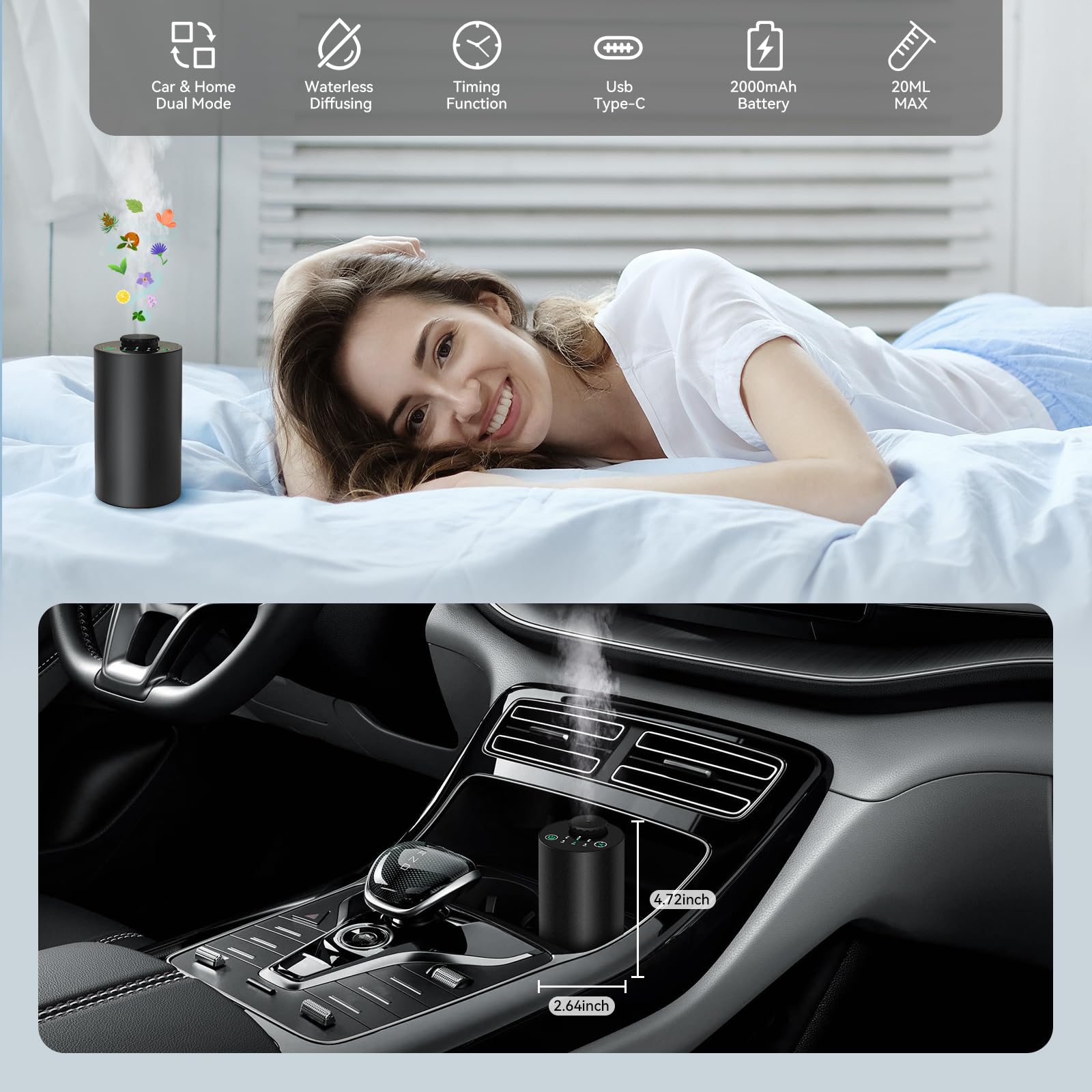 Difusor de aceites esenciales  - Cold Air Diffuser Nebulizer reseña y precio