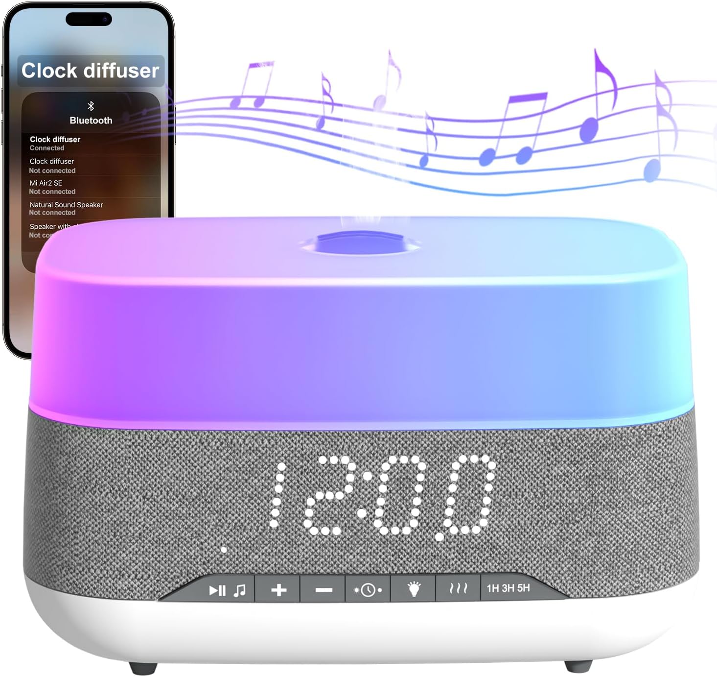 Difusor de Aceites Esenciales  - Aroma Diffuser Bluetooth Led reseña y precio