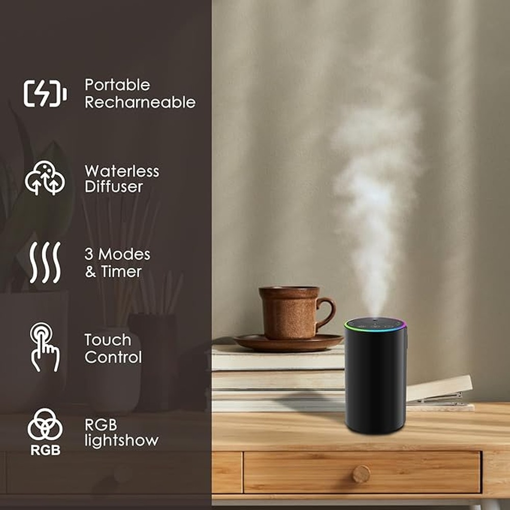 Difusor de aceites esenciales  - Waterless Essential Oil Diffuser reseña y precio