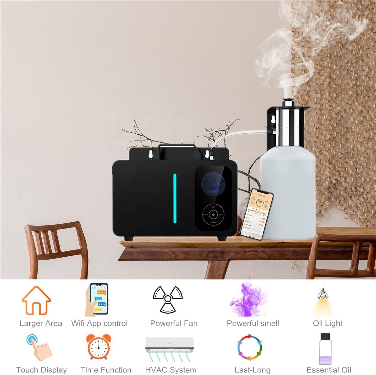 Difusor de Aromas Inteligente  - Smart Aroma Diffuser Wifi App reseña y precio