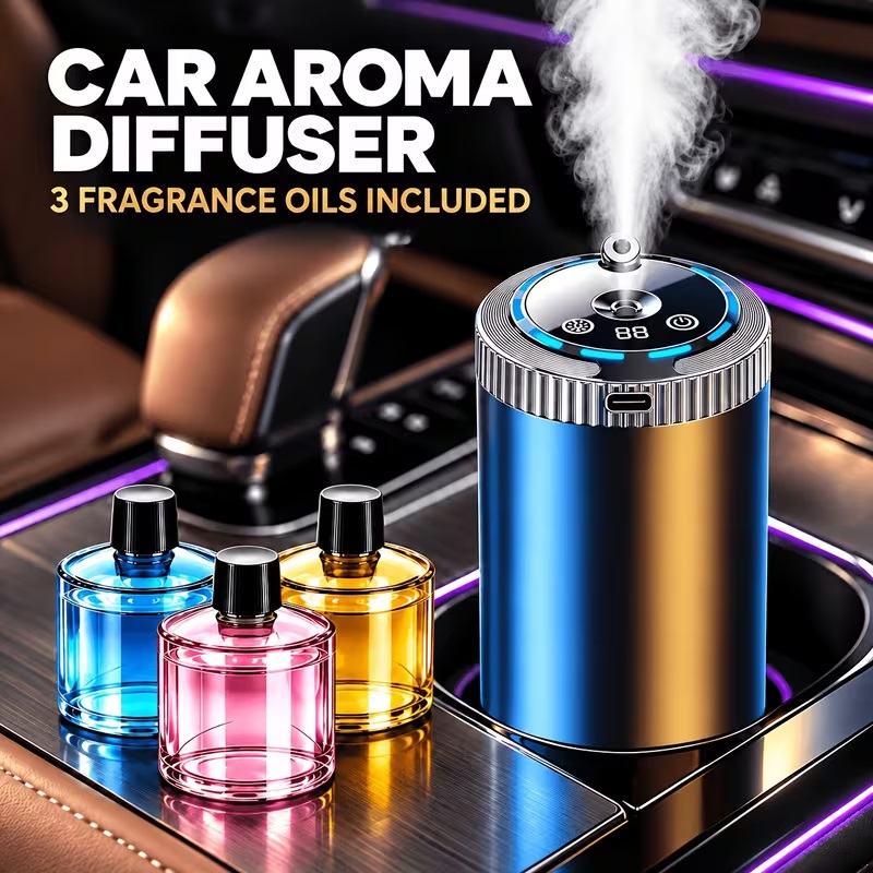 Ambientador de coche con 5 mod - Essential Oil Diffuser Humidifier Combo reseña y precio